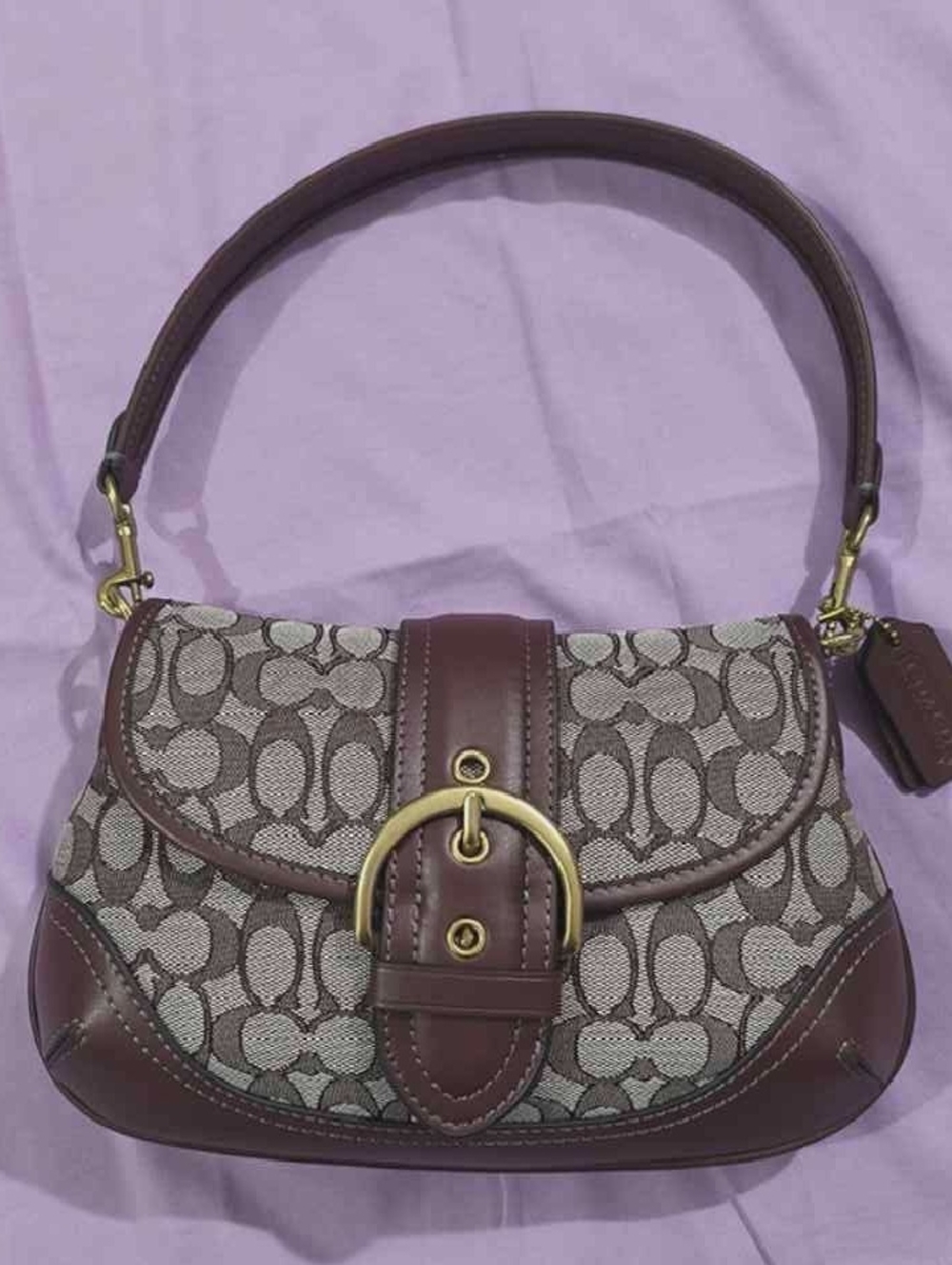Coach Jacquard Vintage Underarm Bag - Picture 1 of 8